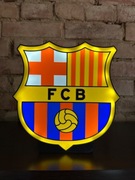 Herb FC Barcelona lampka LED USB z włącznikiem, 23 cm, wydruk 3D