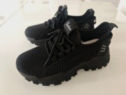 NOWE 36 Czarne Sneakersy Lekkie Wygodne Adidasy Buty sportowe Trampki
