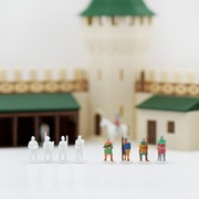 Castletecture – Zestaw 4 żołnierzy (kopia, łuk, kusza, miecz) 1:100 18mm