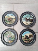 Talerzyk ozdobny porcelana cynowy do powieszenia lub podstawka 