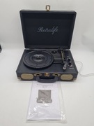 Gramofon Retrolife VINTAGE retro walizkowy 3-biegowy czarny Bluetooth