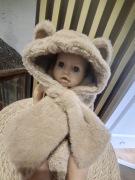 Dziecięcy komin czapka z uszkami 