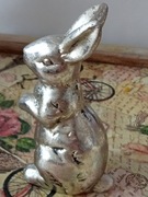 Królik wielkanocny ,ceramiczny srebrzony,12 cm 