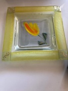 Ręcznie robione i malowane fusing szkło 6 talerzy