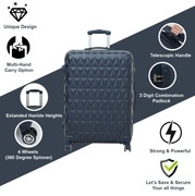 WALIZKA DUŻA 90 LITRÓW XXL BARDZO MOCNA ABS PLUS POLIWĘGLAN GRANATOWA