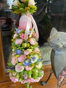 Palma wielkanocna - kwiaty z bibuły  _rękodzieło