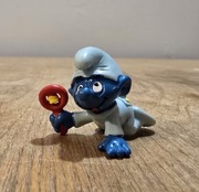 Schleich smerf smurf dzidziuś z grzechotką figurka unikat model wycofany