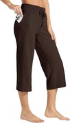 Damskie spodnie capri WILLIT – bawełniane, luźne, do jogi i ćwiczeń, XL