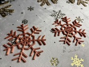 Bombki Śnieżynki – kolor miedziany, ozdoby świąteczne