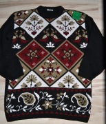 75^   sweter Vintage z akrylu tunika  42/44
