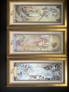 Goebel Artis Orbis Mucha obraz porcelanowy w ramie DUŻY 47 cm Pory roku