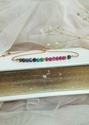 Bransoletka chryzokola z rubinem kamienie minera