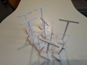 Stojaki na kolczyki plastikowe 9 sztuk, 12,11,9 cm