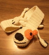 Reksio Jack Russell terrier zakładka do książki na szydełku prezent 