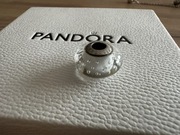 Pandora oryginalny charms murano białe kropelki 