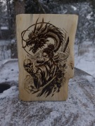 Samurai wypalany ręcznie 