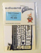 Eduard FE 103-zestaw fototrawiony do modelu F4U-1 Corsair Tamiya 1:48