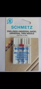 Schmetz Nowa Podwójna Igła Maszynowa Uniwersalna 25mm/80