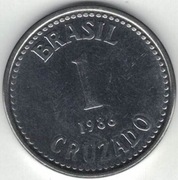 Brazylia 1 cruzado 1986 - 23 mm - skrętka