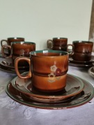 Serwis kawowy z kwiatkiem Tułowice 