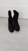 Buty botki czarne na klocku r. 41 szer. stopa