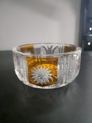 Kryształowa miseczka z pomarańczowymi wstawkami 