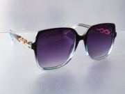 black blue duże okulary przeciwsłoneczne UV400 gradientowe Nowe