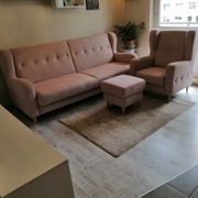 Zestaw wypoczynkowy PRADO WERXAL kanapa fotel pufa