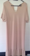 Massimo Dutti - prosta  sukienka koktajlowa roz XS