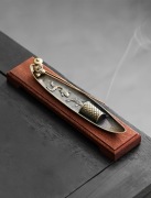 KADZIELNICA PODSTAWKA POD KADZIDEŁKA RYBAK ŁÓDŹ STYL ZEN ANTIQUE RElAX