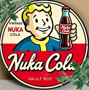 Vintage znak drewniany Nuka Cola 7,8x7,8 cala dekoracja do domu i baru