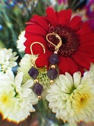 Kolczyki z ametystami, handmade