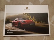 2018 Porsche 718 GTS Modelle Prospekt niemiecki 54 strony twarda okładka