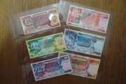 Uganda zestaw banknotów 6  sztuk stan 1