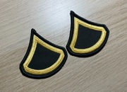 Naszywka - US Army - Private First Class E-3 (Green/Gold) PFC - para