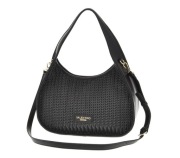 Torebka damska pleciona czarna paser raczka Valentino Creations 