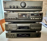 Wieża Technics Hi-Fi duża segmenty SU-V500,  RS-BX701, SL-PG 670A,  SH-GE90