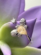 Srebrny pierścionek 925 pszczoła regulowany