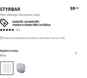 STYRBAR Pilot zdalnego sterowania, biały, tradfri