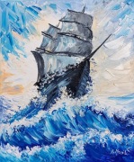 obraz olejny "morze"