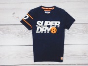 SUPERDRY__ZEHN SPRINT M10051TR__GRANATOWY T-SHIRT__NAPIS__M