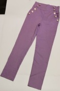 Piękne fioletowo-lawendowe spodnie My.Station roz.S Made in Italy