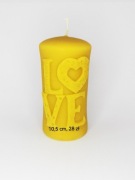Świeca z wosku pszczelego, LOVE  prezent 