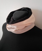 Komin tunel tuba dwukolorowy łosoś i czerń 