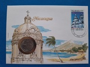 Koperta numizmatyczna Nicaragua 50 cenavos