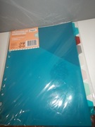 Nowe plastykowe przekładki A4  7szt do segregatora w 7 kolorach