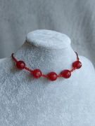 Naszyjnik z jadeitu, krótkie korale, choker, nowy