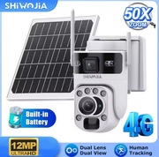 Kamera zewnętrzna Shiwojia 4G SIM, 12MP,50xzoom optyka, solarna