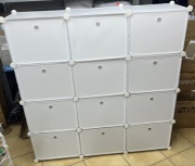 Biały modułowy regał / szafka na buty 3x7 HOMIDEC