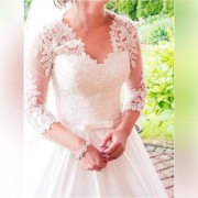  suknia ślubna 34/36 satyna i koronka